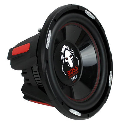 QPower Dual 12 Inch Vented Ported Sub Box w/ Boss Audio Phantom Audio Subwoofer