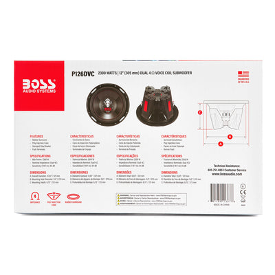 BOSS AUDIO P126DVC 12" 2300W Car Power Subwoofer DVC