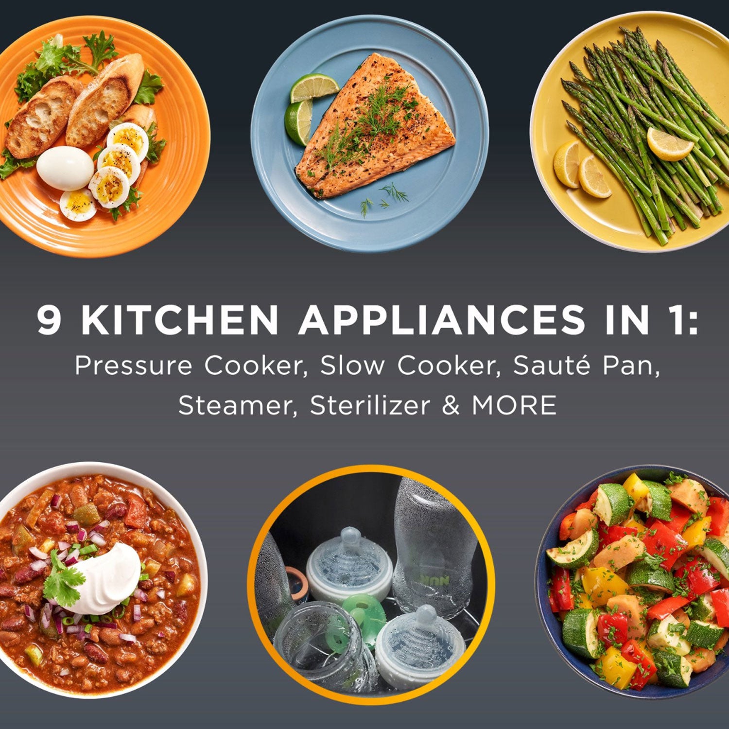 Crock-Pot Multi Function 10 Quart Express Home Food Cooker, Stainless Steel - VMInnovations