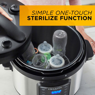Crock-Pot Multi Function 10 Quart Express Home Food Cooker, Stainless Steel - VMInnovations