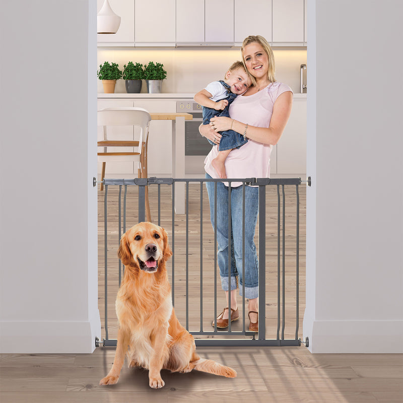 Dreambaby L2098BB Ava 29.5 to 39.5 Inch Baby and Pet Stay Open Safety Gate, Gray