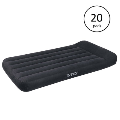 Intex Twin Classic Pillow Rest Air Mattress Bed With Built-In Pump (20 Pack)
