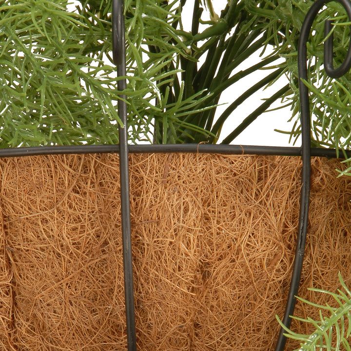 National Tree Company 20 Inch Artificial Pine Hanging Plant w/ Basket (Open Box)