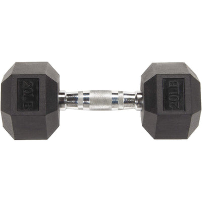 BalanceFrom Fitness 20lb Pair Rubber Hexagon Dumbbell Hand Weights (Used) - VMInnovations