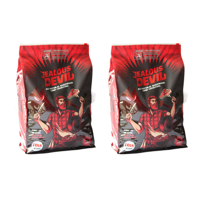 Jealous Devil 100 Percent Natural Wood Lump Grill Charcoal, 20 Pounds (2 Pack)