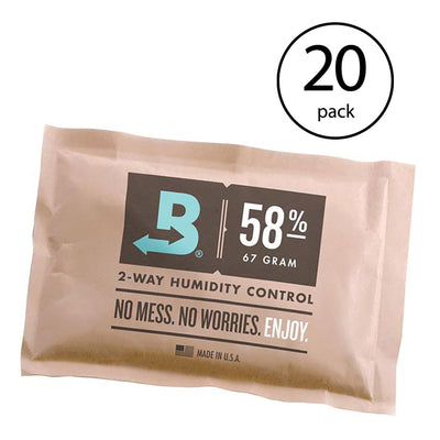 Boveda 67g Humidity Control Pack, 58% RH 2-Way Herbal Preservative (20 Pack)