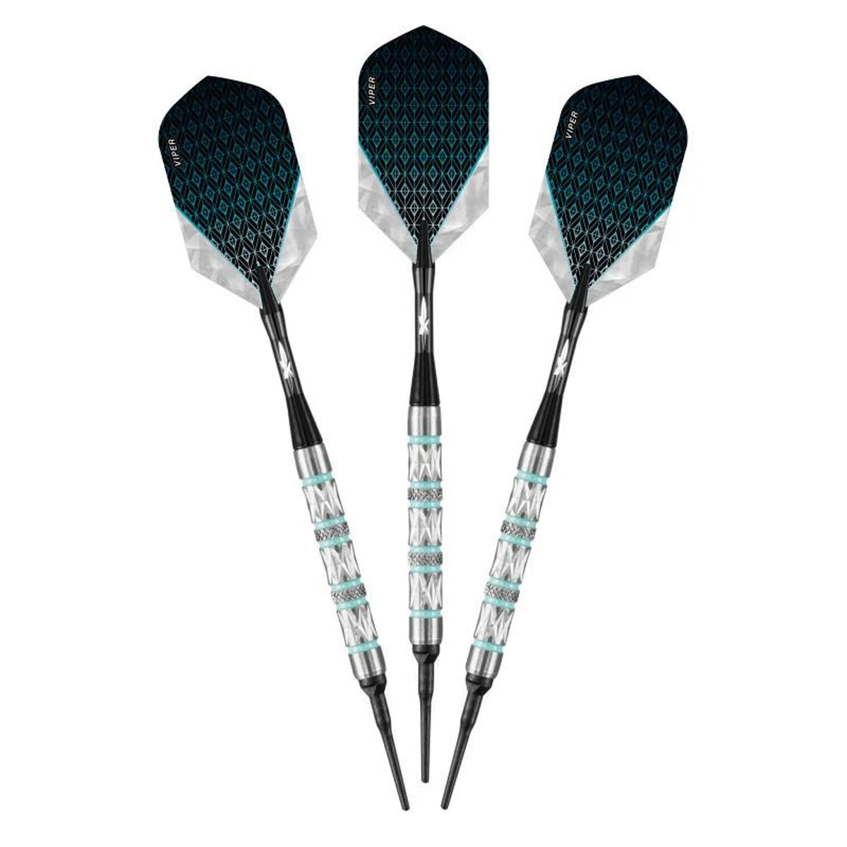 Viper Diamond Darts 90% Tungsten Soft Tip Dart Set Turquoise Rings, 18 Grams