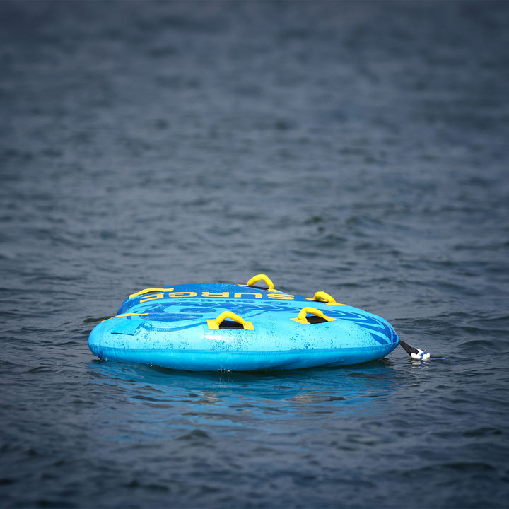 Solstice Surge Inflatable Towable 2-Person Water Sport Tube with 6 Handles