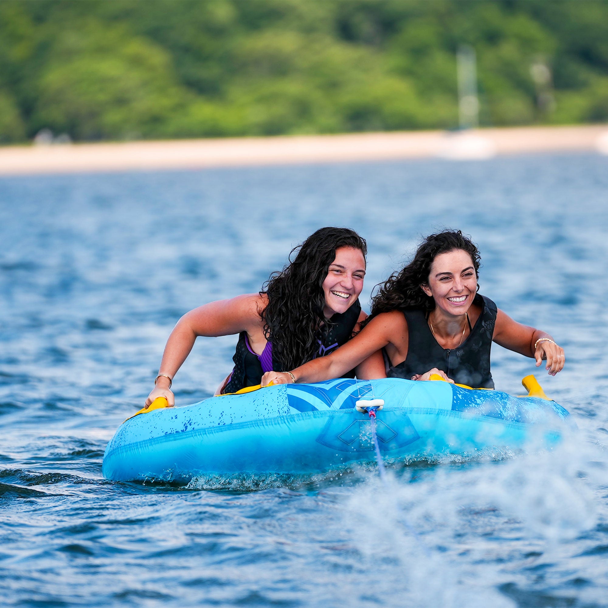 Solstice Surge Inflatable Towable 2-Person Water Sport Tube with 6 Handles - VMInnovations