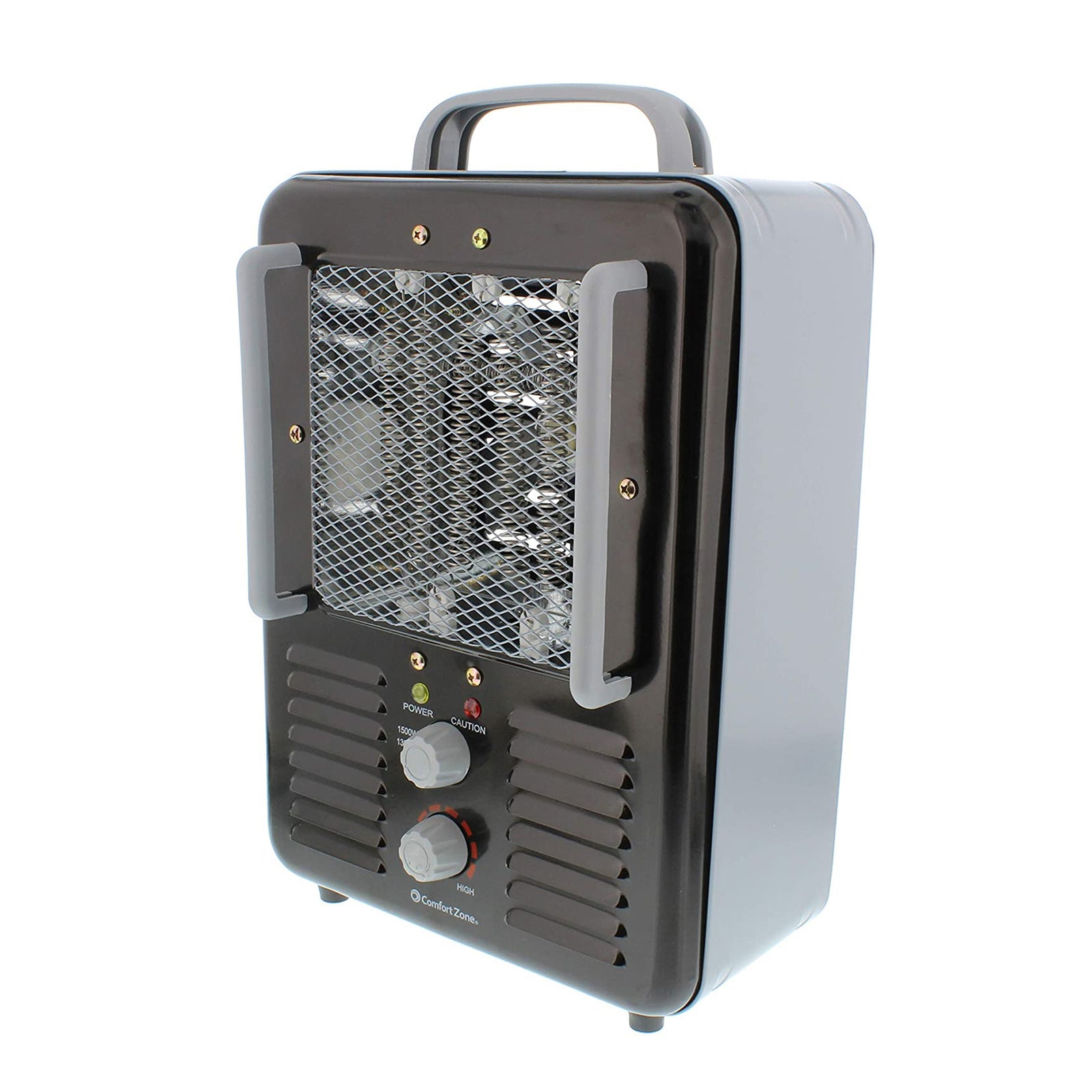 Comfort Zone Compact Electric Utility Space Heater Personal Fan, Black (Used) - VMInnovations