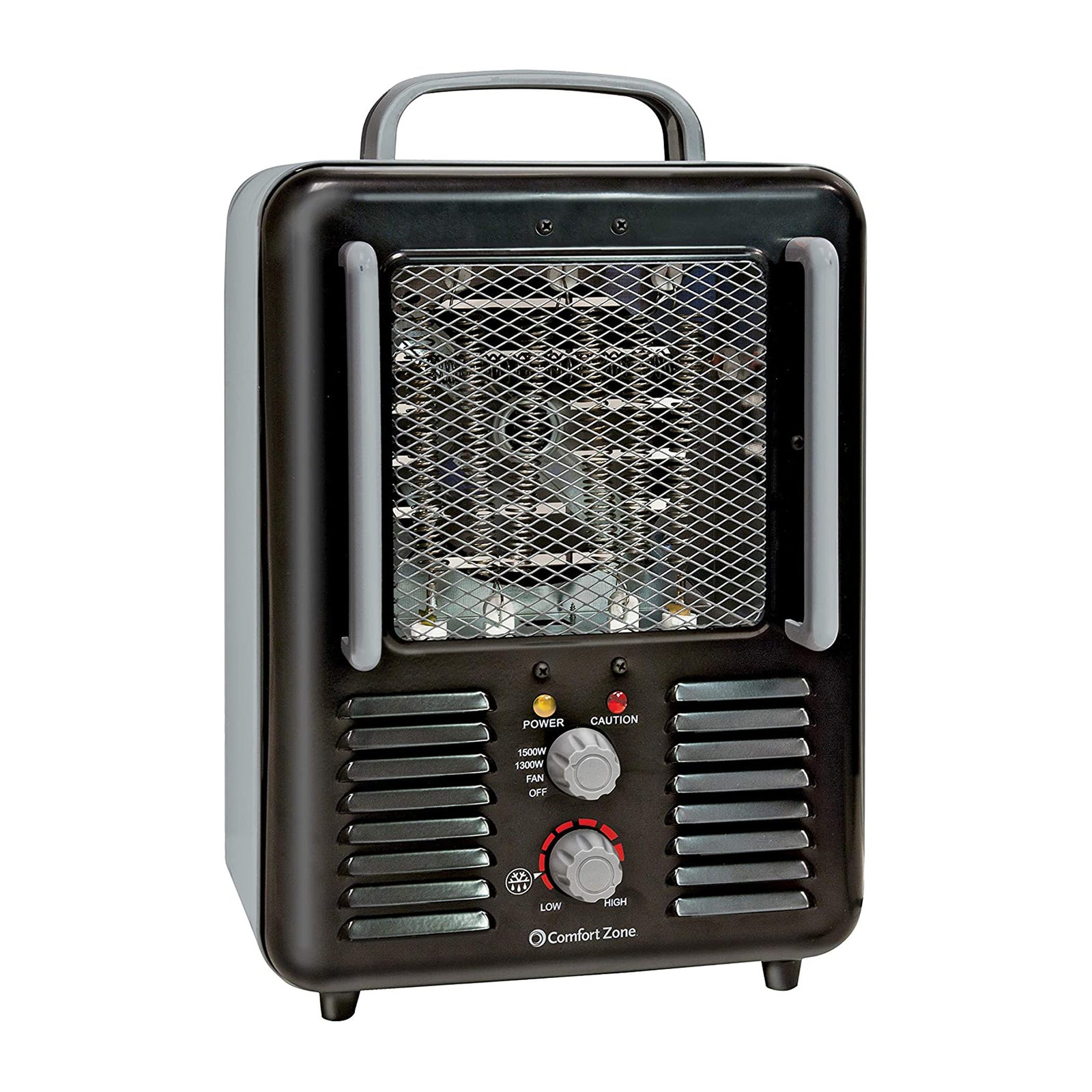 Comfort Zone Compact Electric Utility Space Heater Personal Fan, Black (Used) - VMInnovations