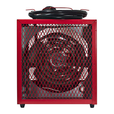 Comfort Zone Large Fan Forced Industrial Workshop Space Heater, Red (For Parts)