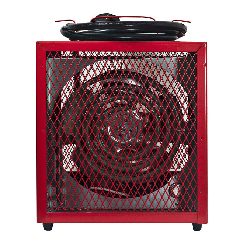 Comfort Zone Large Portable Fan Forced Industrial Workshop Space Heater, Red