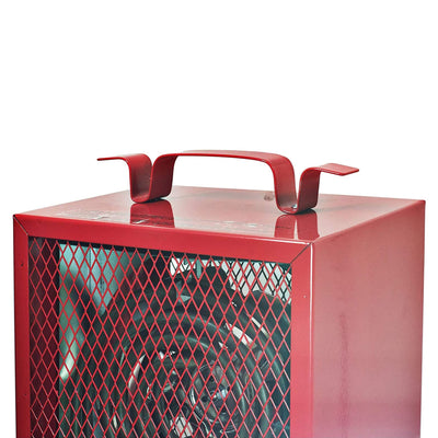 Comfort Zone Large Fan Forced Industrial Workshop Space Heater, Red (Open Box)