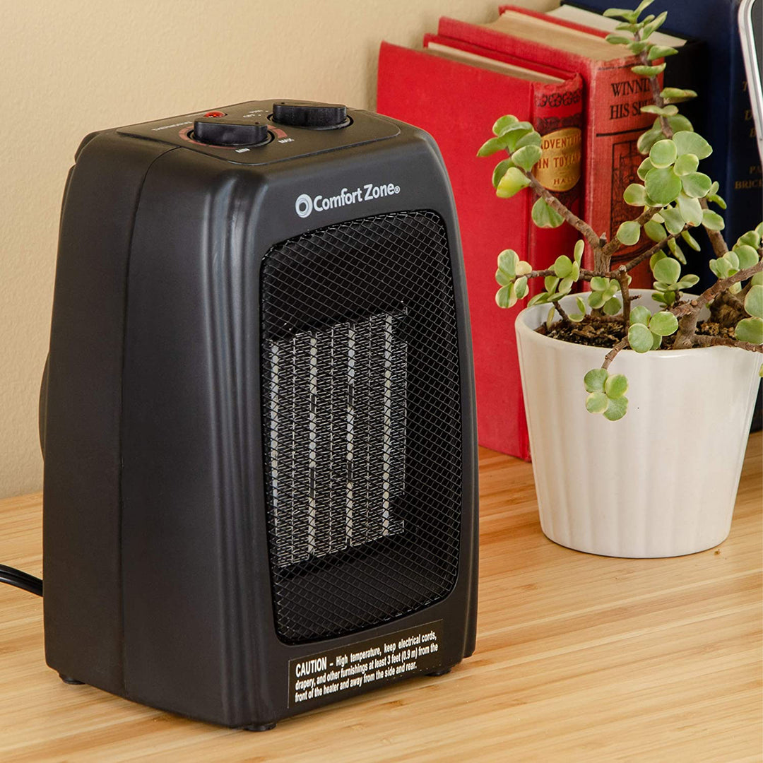 Comfort Zone Portable Electric Ceramic Fan Forced Personal Space Heater (Used)