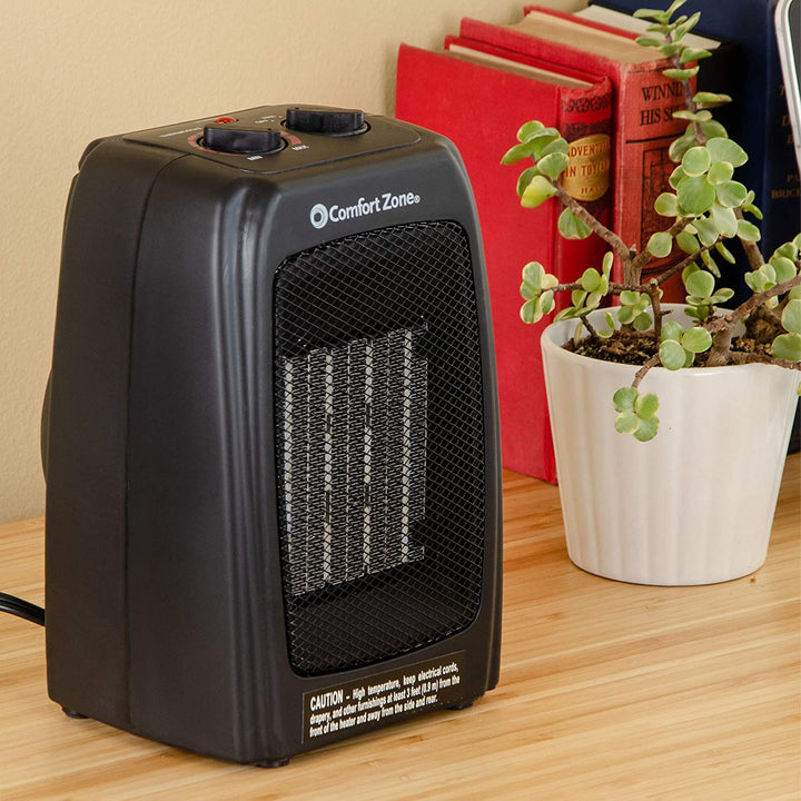 Comfort Zone Portable Electric Ceramic Fan Forced Personal Space Heater (Used)