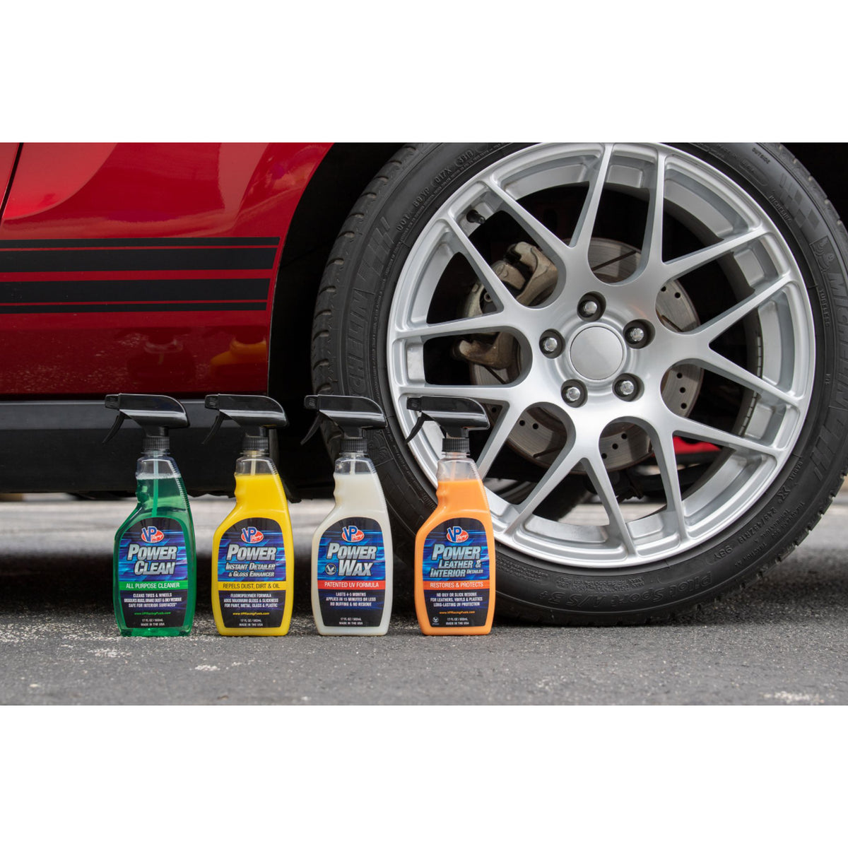 VP Power 4 Pack Car Detailing Cleaning Kit with Microfiber Cloth (Open Box)