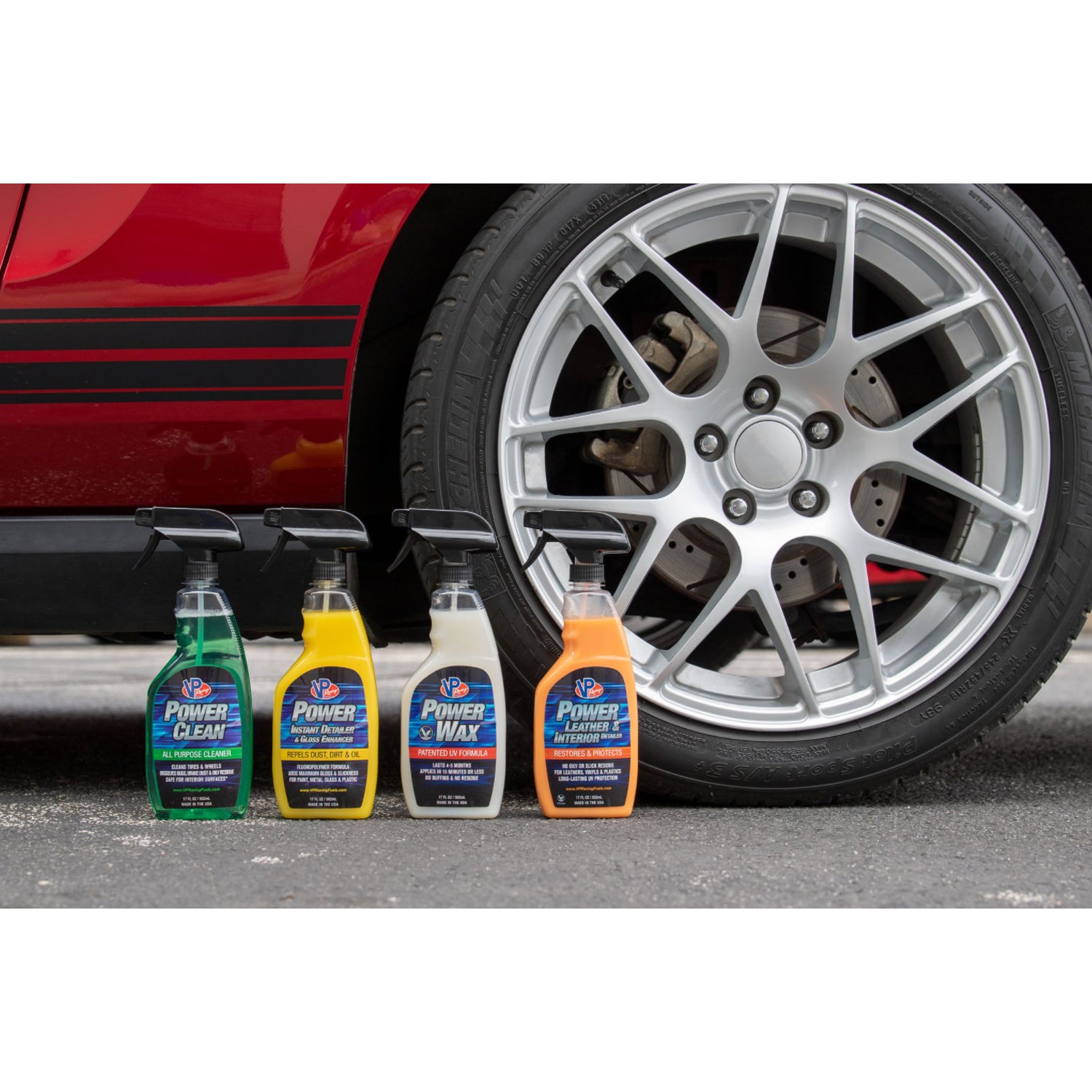 VP Racing Fuels VP Power 4 Pack Car Detailing Cleaning Kit with Microfiber Cloth (Refurbished)