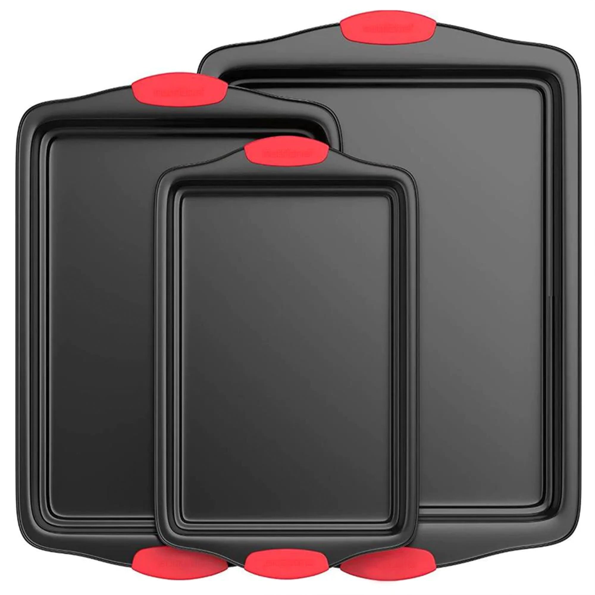 Kitchen Deluxe Oven Non Stick Gray Carbon Steel 3 Piece Bakeware Set (Open Box) - VMInnovations