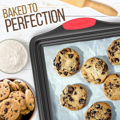 Kitchen Deluxe Oven Non Stick Gray Carbon Steel 3 Piece Bakeware Set (Open Box) - VMInnovations