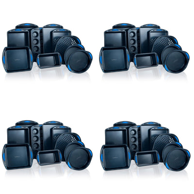 NutriChef Kitchen Non Stick Blue Diamond Carbon Steel 10 Pc Bakeware Set(4 Pack)