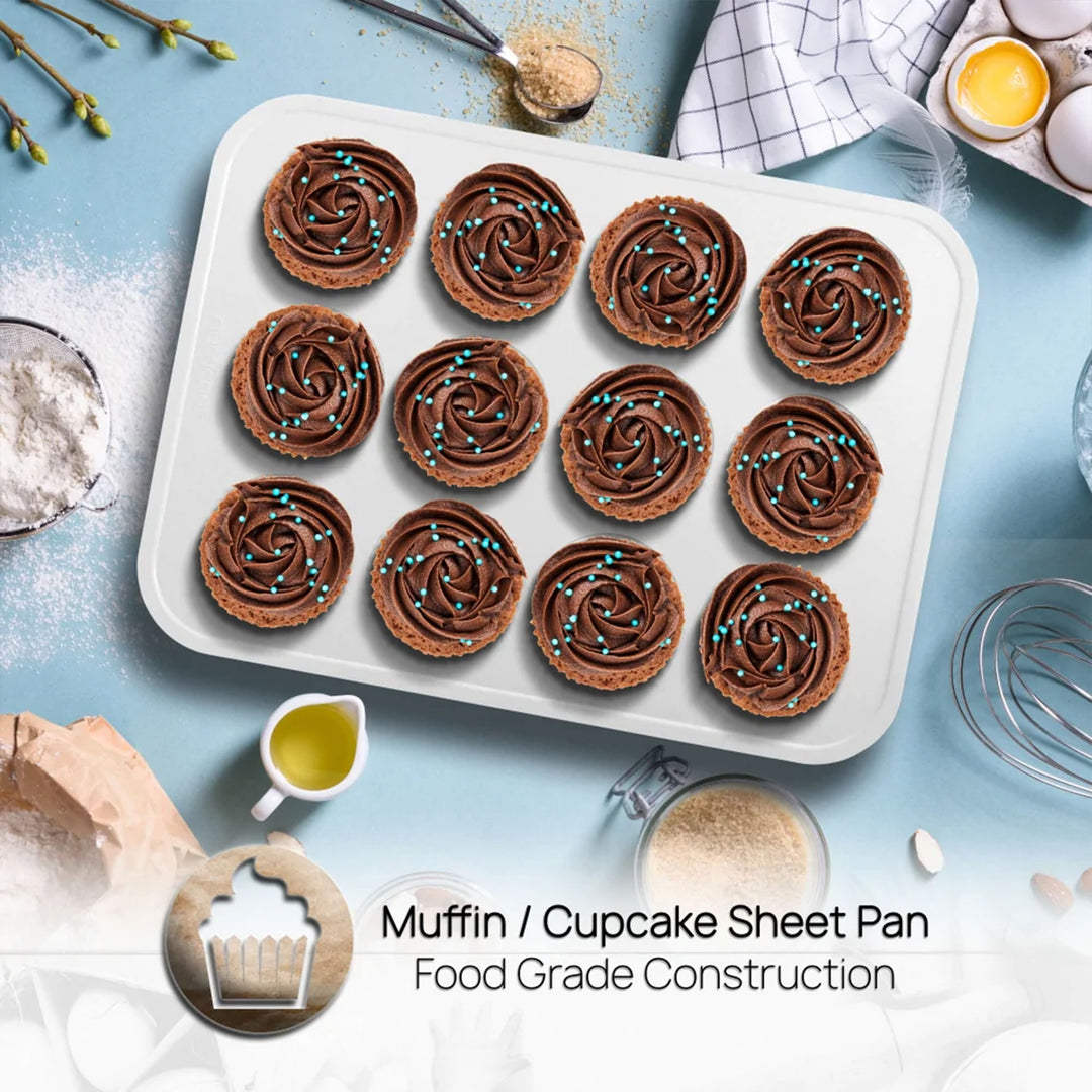 NutriChef 6 Piece Non Stick Kitchen Oven Ceramic Baking Pan Set, Green(Open Box) - VMInnovations