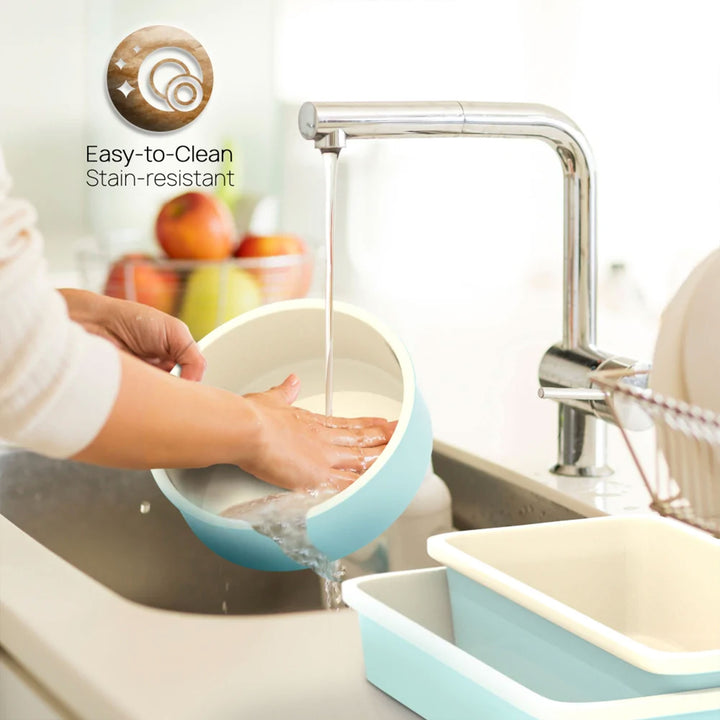 NutriChef 6 Piece Non Stick Kitchen Oven Ceramic Baking Pan Set, Green(Open Box) - VMInnovations