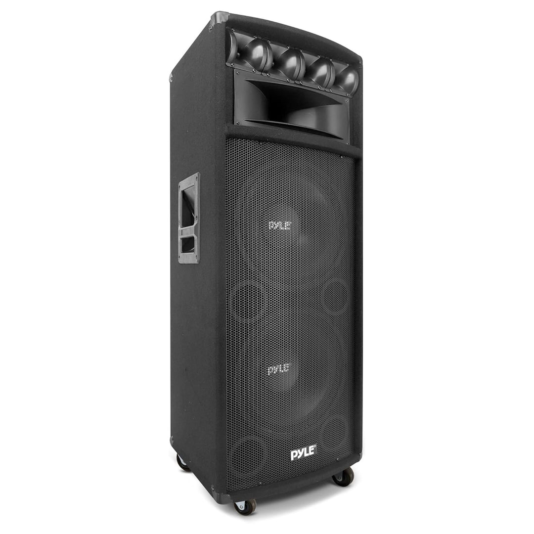 Pyle 1600W Outdoor 7 Way PA Loud-Speaker Cabinet w/ Dual 12" Woofers (Open Box) - VMInnovations
