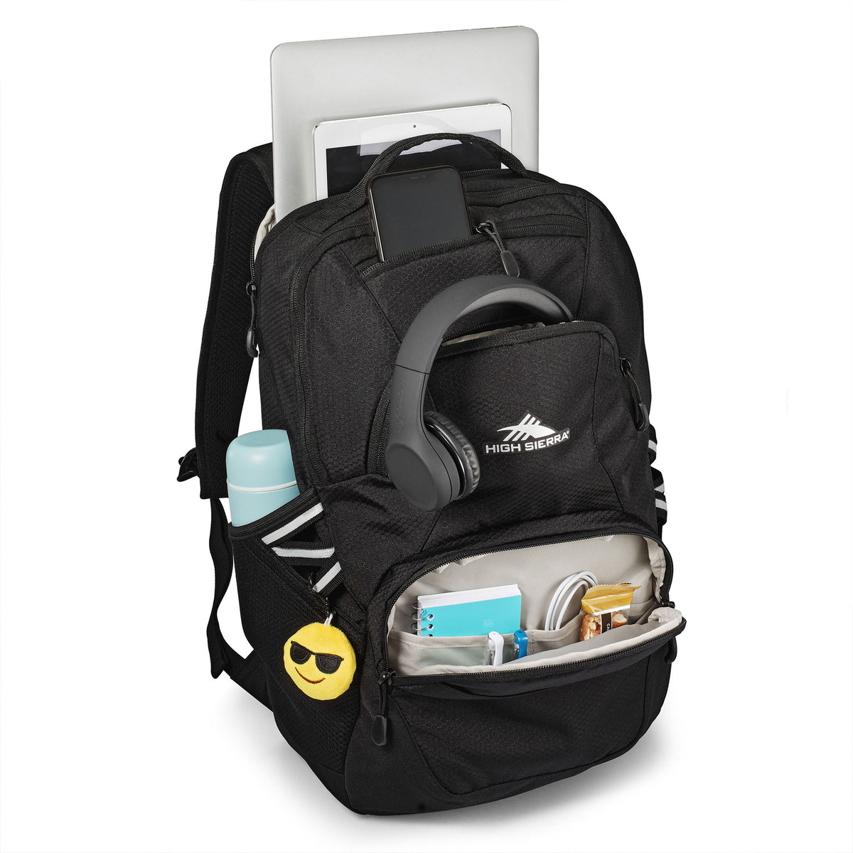 High Sierra Swoop Backpack, for Laptop, Fits Most 17” Laptops, 30L, Black