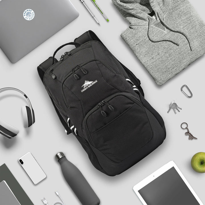 High Sierra Swoop SG Backpack with Laptop Drop Protection Pocket, Black (Used) - VMInnovations