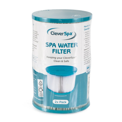 CleverSpa 8106 Replacement Part Hot Tub Spa Water Filter Cartridge (2 Pack) - VMInnovations