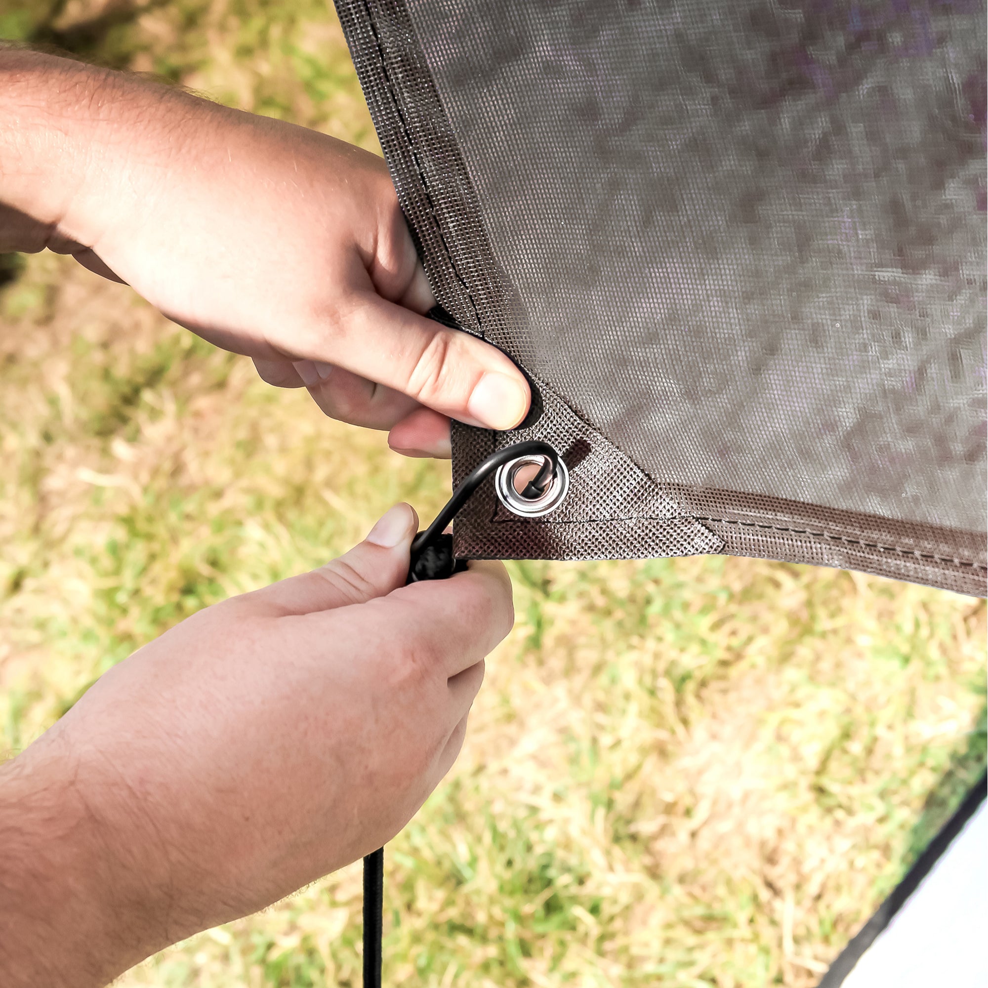 Camco 10 Ft Front Sun Block Panel Awning Screen for RV Camper Shade Brown (Used)