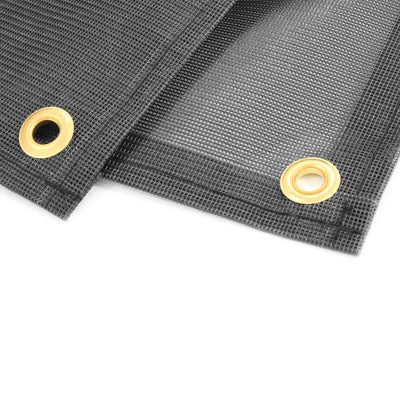 Camco 15 Foot Front Sun Block Panel Awning Screen for RV Camper Shade, Black