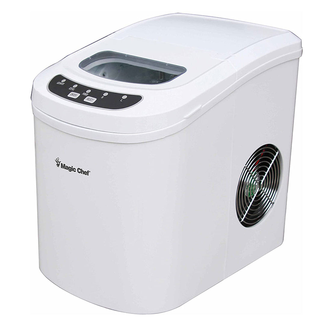 Magic Chef Portable Countertop 27 Pound Ice Cube Maker Machine, White (Used) - VMInnovations