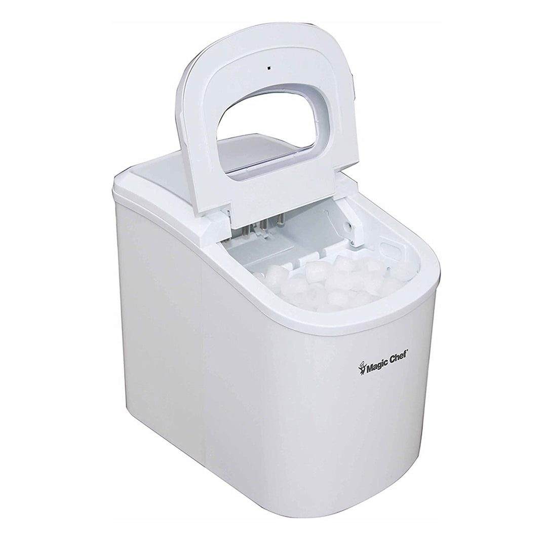 Portable Countertop 27 Pound Ice Cube Maker Machine, White (Open Box)