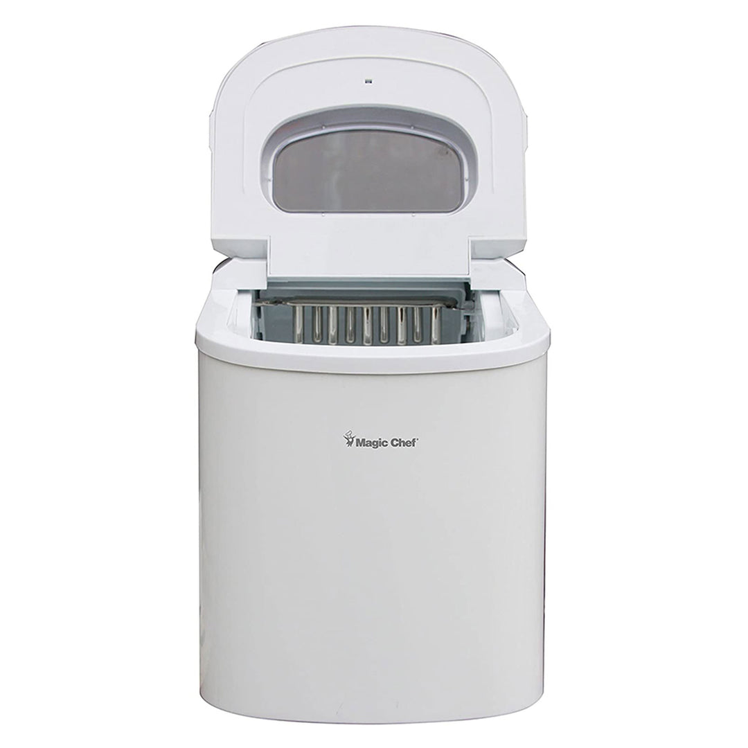 Portable Countertop 27 Pound Ice Cube Maker Machine, White (Open Box)