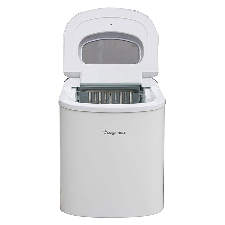 Portable Countertop 27 Pound Ice Cube Maker Machine, White (Open Box)