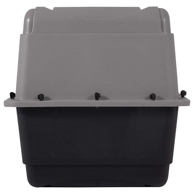 Aspen Pet Porter 26 Inch Hard Sided Travel Crate Carrier Kennel, Black and Gray