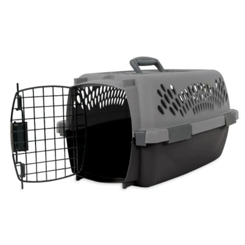 Aspen Pet Porter 26 Inch Hard Sided Travel Crate Carrier Kennel, Black and Gray