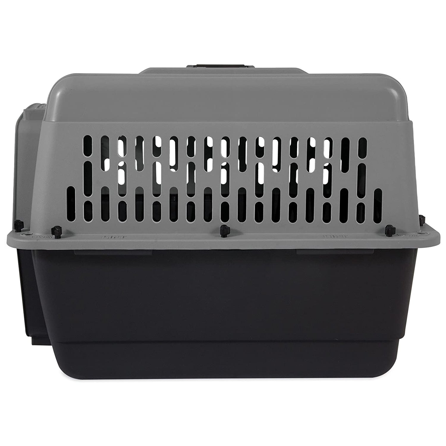Aspen Pet Porter 26 Inch Hard Sided Travel Crate Carrier Kennel, Black and Gray