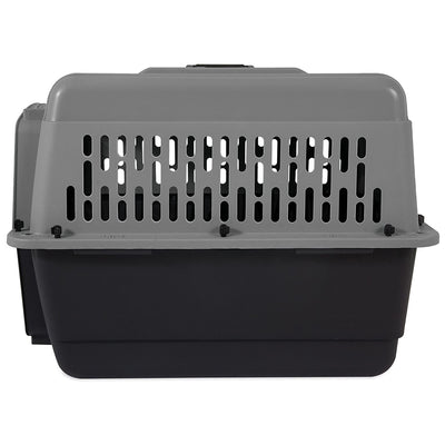 Aspen Pet Porter 26 Inch Hard Sided Travel Crate Carrier Kennel, Black and Gray