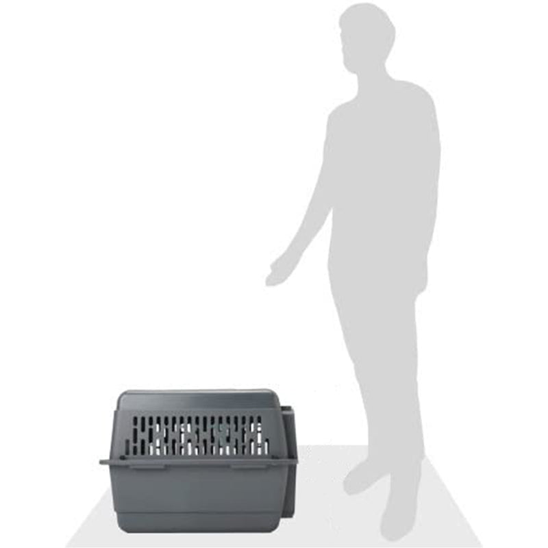 Aspen Pet Porter 26 Inch Hard Sided Travel Crate Carrier Kennel, Black and Gray