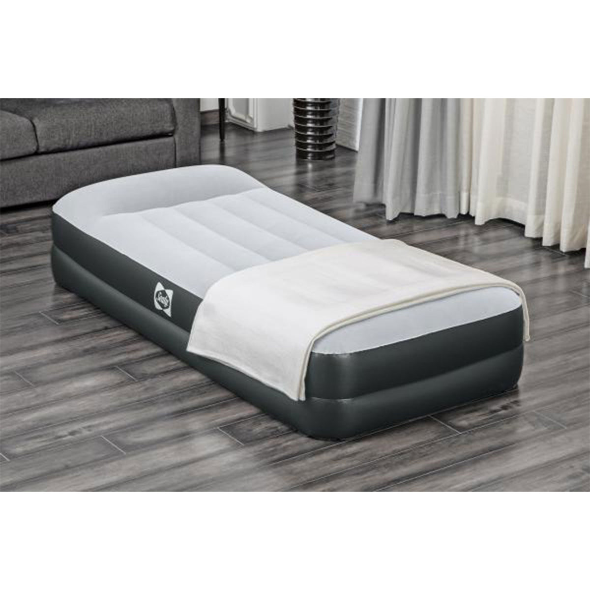 Sealy 94051E-BW 16 Inch Inflatable Mattress Twin Airbed w/ Built-In AC Air Pump (Refurbished)