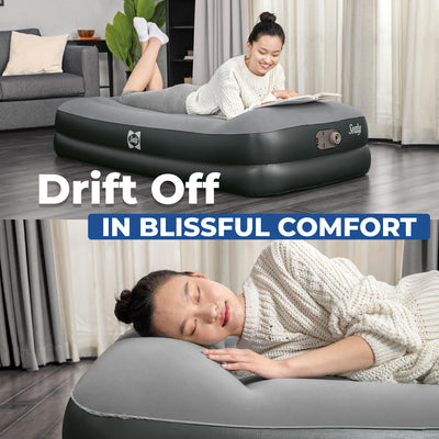 Sealy Tritech 16 Inch Air Mattress Bed 2 Person with Built-In AC Pump, 2 Pack
