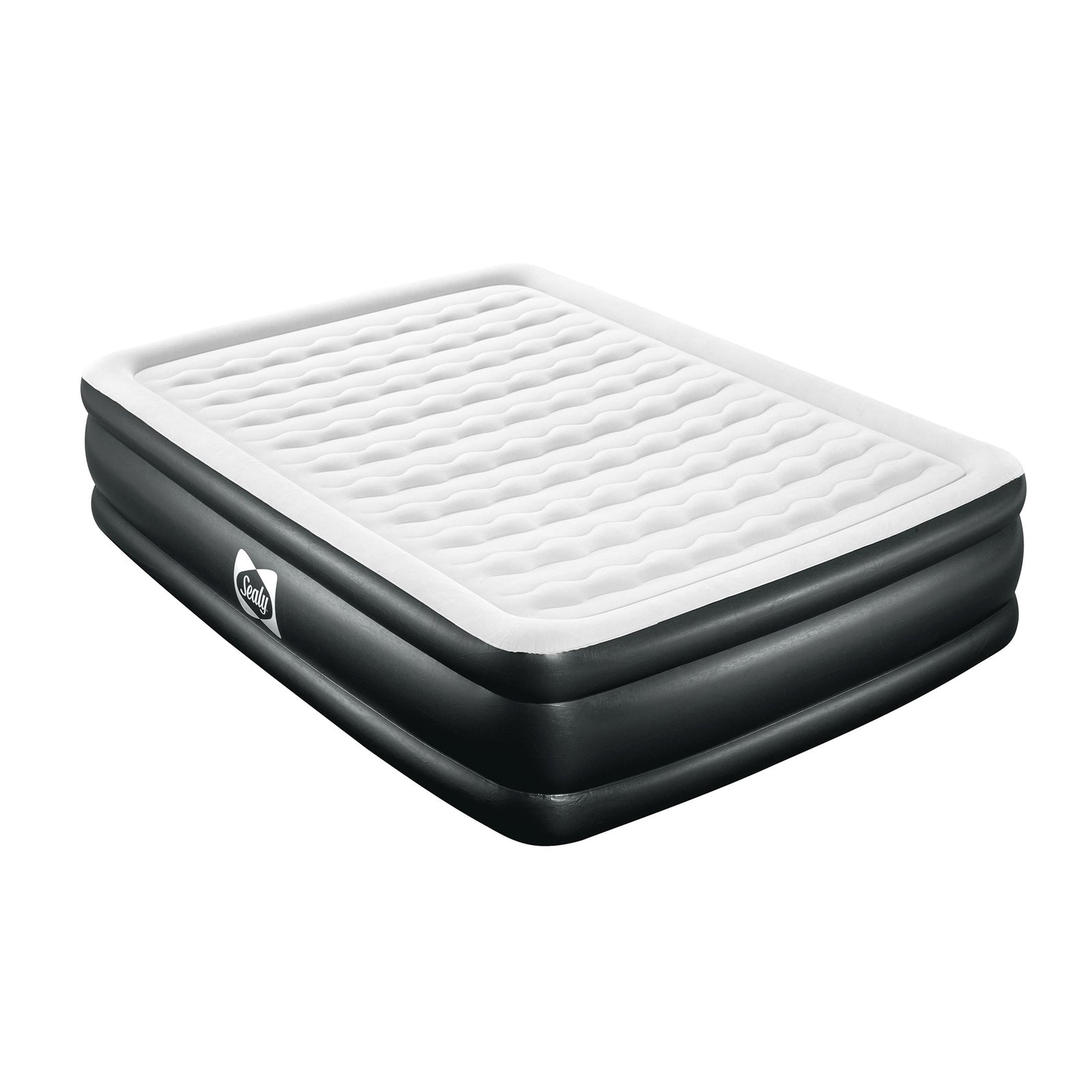 Sealy Tritech 18 Inch Inflatable Mattress Queen Airbed with Air Pump (Used) - VMInnovations