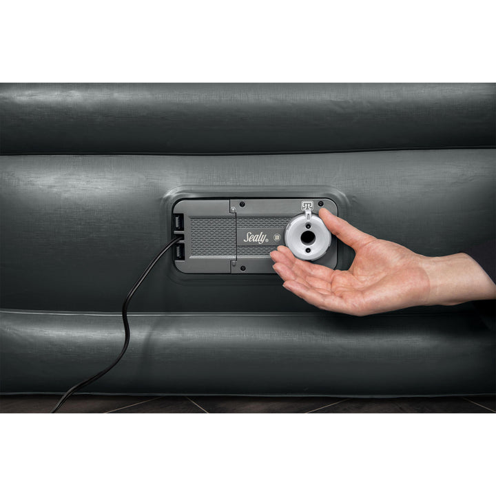 Sealy Tritech Queen Sized 18" Air Mattress Bed 2 Person w/Built-In AC Pump & Bag - VMInnovations