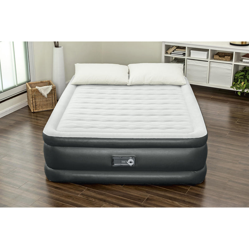 Sealy Tritech 18 Inch Inflatable Mattress Queen Airbed with Air Pump (Open Box)