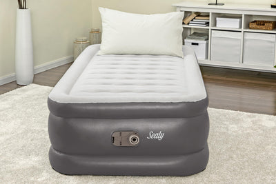 Sealy Tritech 20 Inch Inflatable Mattress Twin Airbed w/ Built-In Pump (Used)