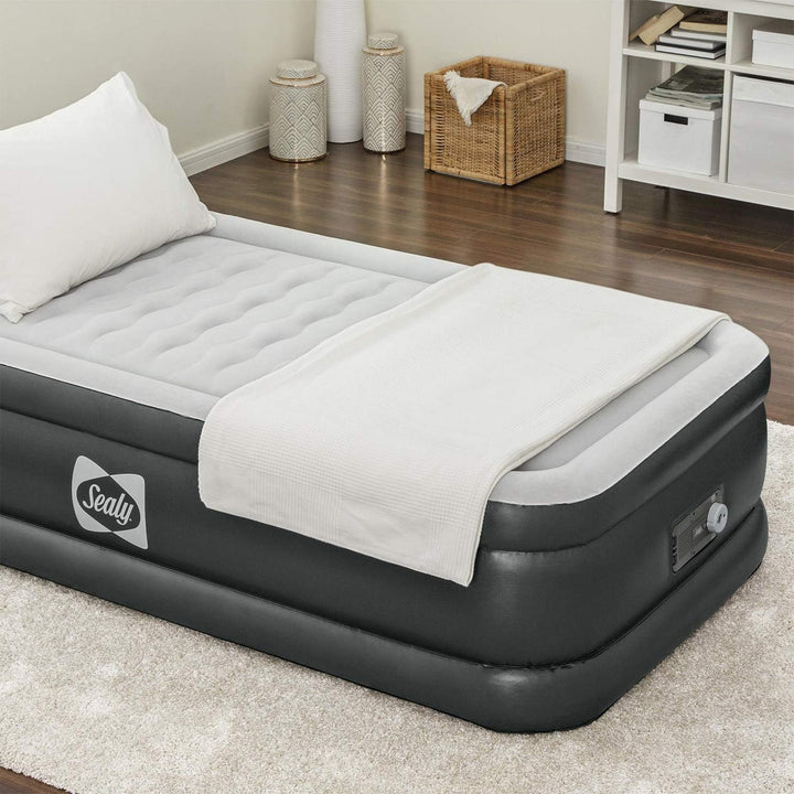 Sealy Tritech Twin Sized 20" Air Mattress Bed 2 Person w/ Built-In AC Pump & Bag