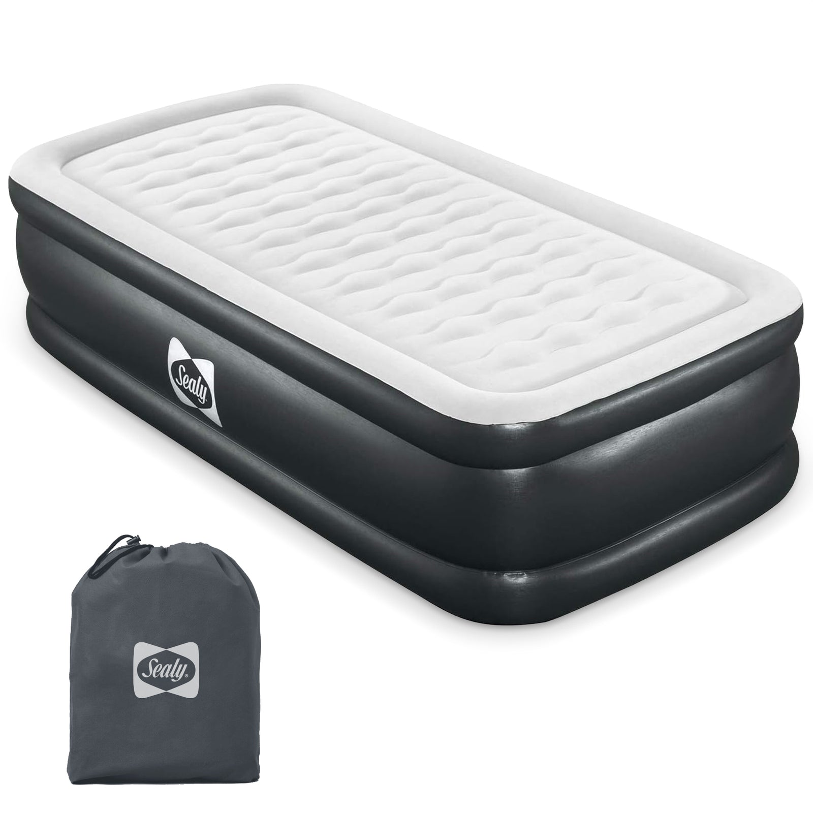 Sealy Tritech 20 Inch Inflatable Mattress Twin Airbed w/ Built-In Pump (Used) - VMInnovations